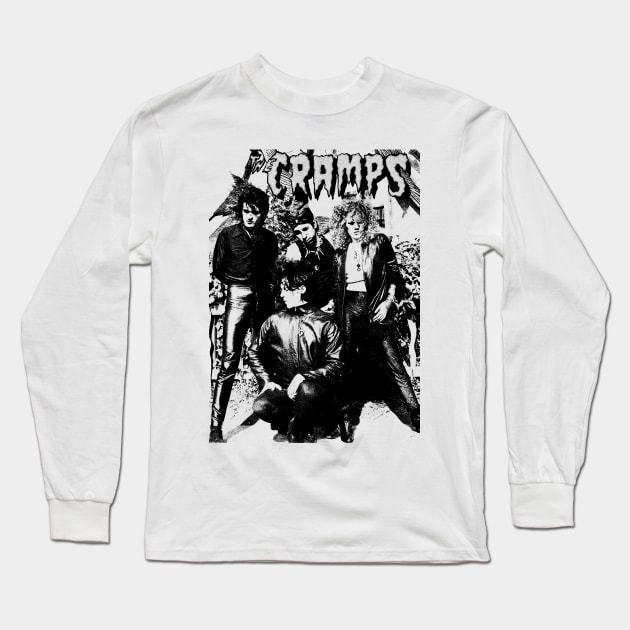 Retro The Cramps Long Sleeve T-Shirt by idontwannawait